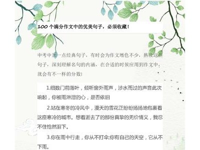 优美的句子摘抄200字