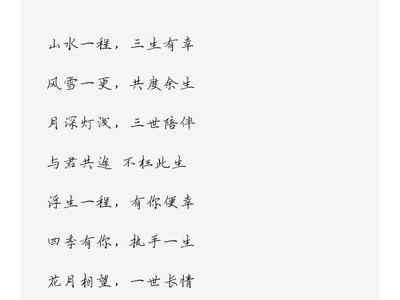 爱情文字短句