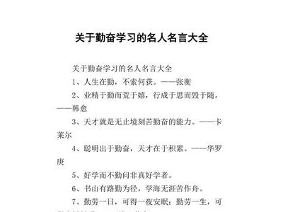 关于努力的名人名言