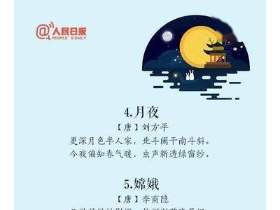 关于月亮的诗句古诗优美