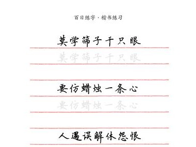 关于练字的名言名句